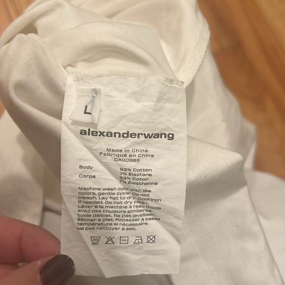 Alexander Wang Crop Jersey Snap Top - Picture 8 of 8